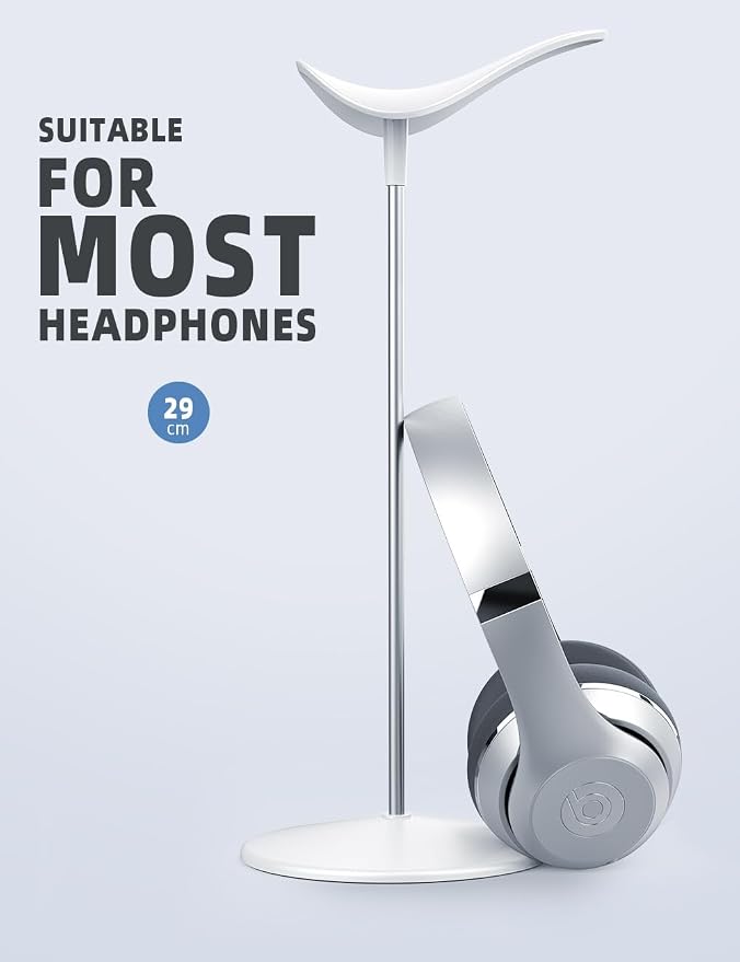 Lamicall Headphone Stand Desktop Headset Holder, Elegant Earphone Stand | Unique Appearance Design, Ultra Sturdy, Multi-Scenario Use for All Headset like Airpods Max, HyperX, Beats, Senn heiser - Image 7