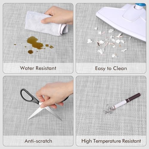 Blvornl Office Chair Mat for Hardwood Floor, Computer Chair Mat, 36"x 48" | Waterproof, easy to clean, suitable for hardwood, laminate, Rattan Woven Pattern, Durable Solid PVC Material, Light Grey - Image 4
