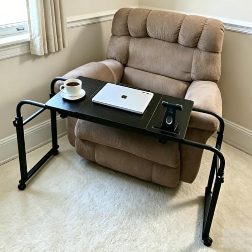 Overbed Laptop Cart Over The Bed Table with Wheels Adjustable Bed Hospital - Image 5