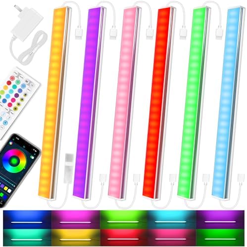 Benreom 6 Pack RGB Under Cabinet Lights with App and Remote Control by Benreom