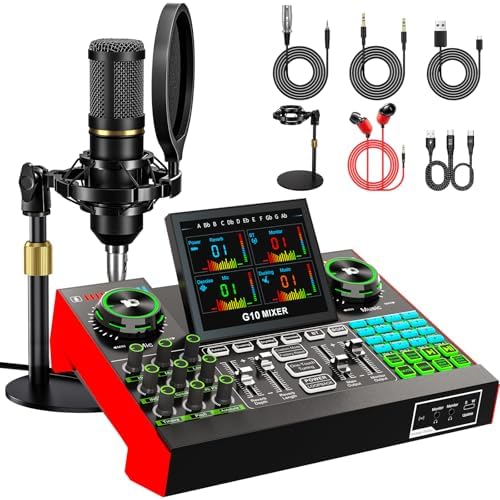 TENLAMP G10 Creator Podcast Equipment Bundle with Microphone by tenlamp