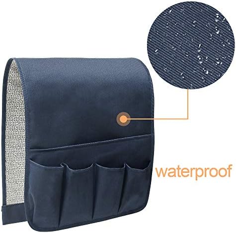 MDSTOP 5 Pockets Remote Control Holder, Magazine Rack, Space Saver Organizer, Draped Over Sofa, Couch, Recliner Armrest - Image 3