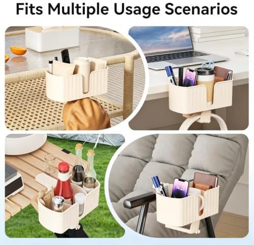 4 in 1 Desk Cup Holder with Storage Tray and Headphone Hanger - Image 7
