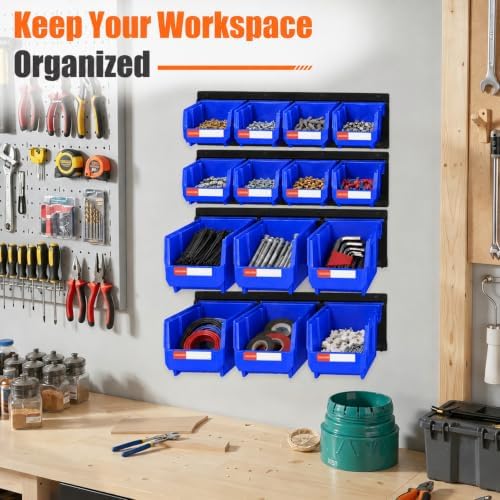 14pc Wall-Mounted Storage Organizer Mixed V1 V2 Combo Blue - Image 7