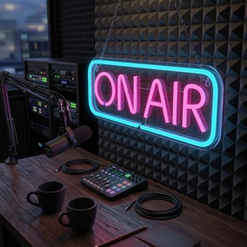 Live On Air Neon Sign for Wall USB Powered Neon Light for Streaming/Gaming/Recording Studio Decor, Streaming Lights for Streamers/Gamers/Influencers On Air LED Sign for Man Cave &Game Room Decor - Image 2