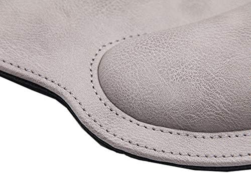 RICHEN Ergonomic PU Leather Keyboard Wrist Rest and Mouse Pad with Wrist Support, Memory Foam Set for Computer/Laptop,Gaming and Office, Comfortable for Easy Typing & Pain Relief (Gray White) - Image 4