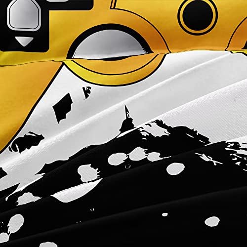3D Print Yellow Gamepad Duvet Cover Set Gaming Comforter Covers and Pillowcases King Size Black Background Color Bed Set Gamer Beddings Boy Kid Bedroom Decorations - Image 6