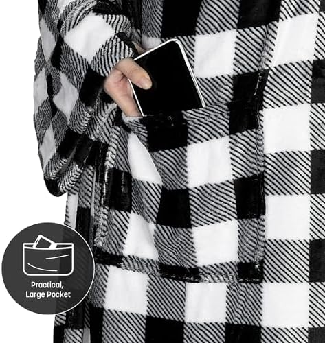Catalonia Wearable Blanket with Sleeves for Women & Men, Fleece Wrap Throw - Image 6