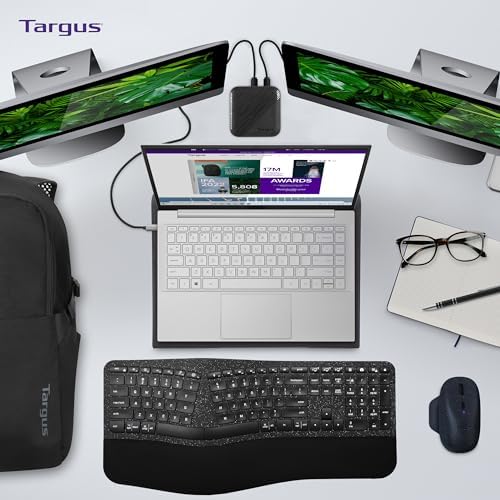 Targus 17 Inch Dual Fan Lap Chill Mat - Soft Neoprene Laptop Cooling Pad for Heat Protection, Fits Most 17" Laptops and Smaller - USB-A Connected Dual Fans for Heat Dispersion (AWE55US) - Image 2