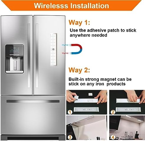 Diomart Under Cabinet Lighting Wireless, Motion Sensor Light Indoor, 2 Pack - Image 6
