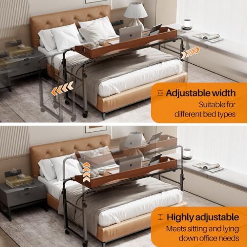 BYMECOST Laptop Desk for Bed, Adjustable Height & Length Laptop Bed Table - Image 6