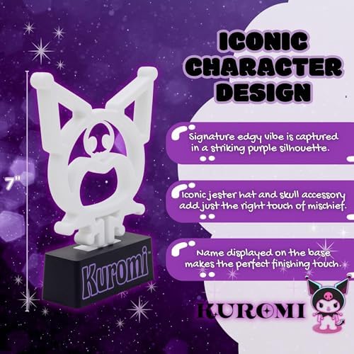 Silver Buffalo Sanrio Hello Kitty Kuromi Mood Lighting, Neon Light Lamp - Image 6