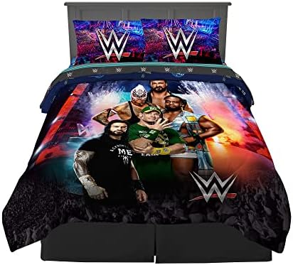 Franco Kids Bedding Super Soft Comforter and Sheet Set, 5 Piece Full Size, WWE by Franco