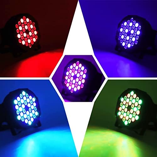 U`King Stage Lights, 36 RGB LED Par Lights, DJ Light Stage Lighting Indoor for Christmas Halloween Music Party Disco Wedding, DMX Control Sound Activated Party Light, 20 Packs - Image 6
