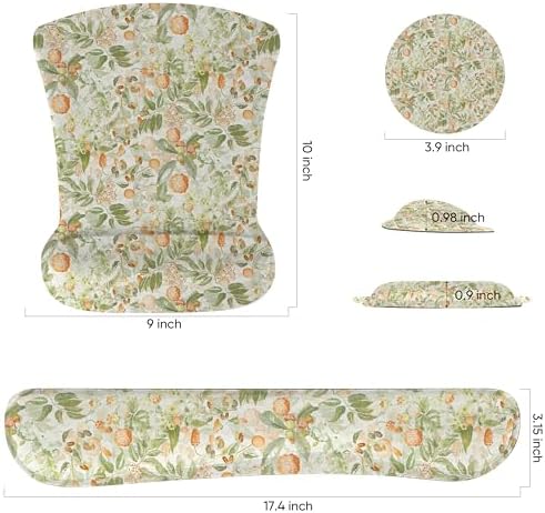 RICHEN Mouse Pad and Keyboard Wrist Rest, 3-in-1 Computer Mousepad and Coaster Set, Non-Slip Keyboard Wrist Rest and Mouse Pad Set Ergonomic Design (FKMWR-53) - Image 3