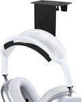 Dezctop Headphone Stand Holder Under Desk, PC Gaming Headset Hanger Mount, Earphone Stand Accessories, Headset Hook Holder for All Over Ear Headphone, for All Gamer Headset and Table Boards, Black by Dezctop