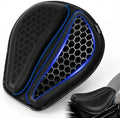 Motorcycle Gel Seat Cushion - Foldable Soft Pressure Relief Pad with Petal Ergonomic Design & 3D Honeycomb Breathable Structure, Cool & Comfortable for Long Rides (Black) by Hanmir