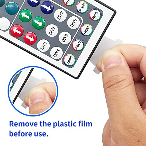 FONEWE 44 Key RGB LED Strip Lights IR Remote Control, Remote Receiver RGB LED Light Strip, 24V Power Adapter for LED Lights - Image 2