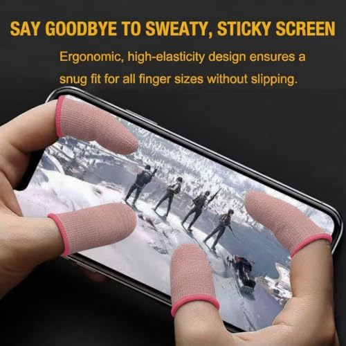 10Pcs Gaming Finger Sleeves for Mobile Phone & Tablet,Silver Ion Fiber – Ultra-Thin, Breathable Anti-Sweat Thumb Gloves. Zero Drag Precision for Game Like PUBG, COD Mobile, Roblox - Image 5