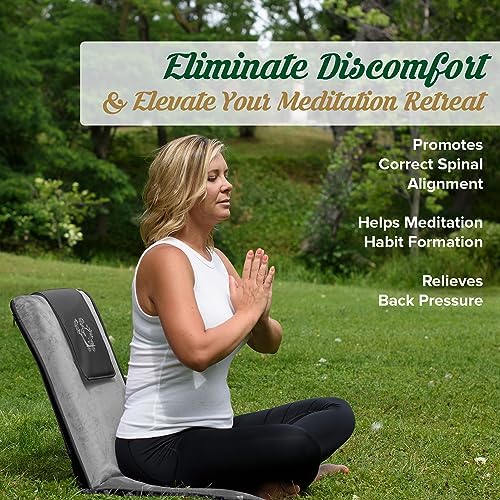 Adjustable Japanese Floor Chair for Adults - Meditation Chair with Back Support for Seating, Yoga & Gaming | Foldable Backjack Floor Chair with 6 Recline Positions, Thick Padding & Vegan - Image 3