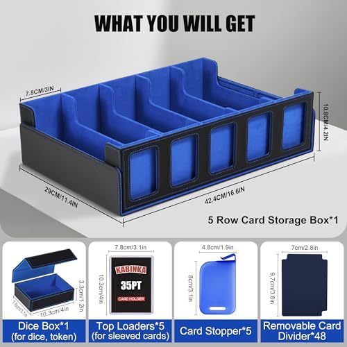 Kabinka 5 Row 3900+ Trading Card Storage Box with Commander Display - Image 3