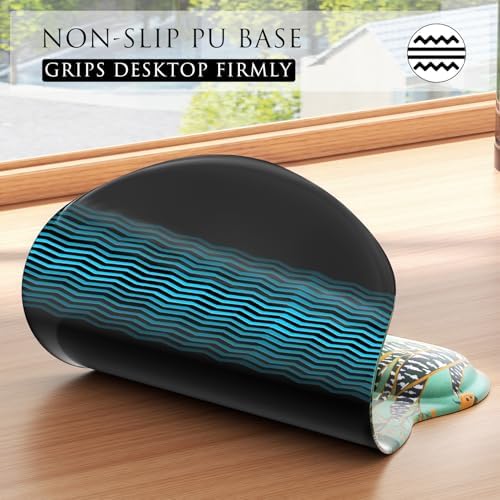 MROCO Ergonomic Mouse Pad Gel Wrist Rest, 9.4 x 8.1 in, Garden Whispers - Image 6