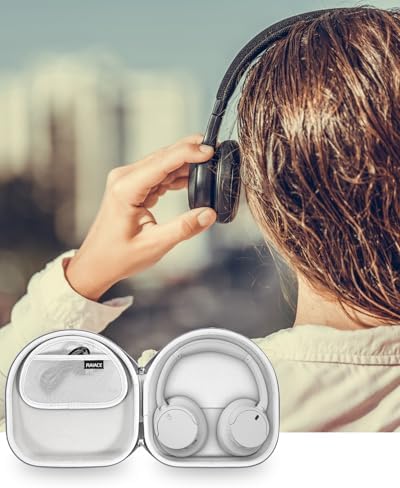 RAIACE Hard Travel Storage Case for Sony WH-CH720N Headphone, with Small Pocket for Cables and Accessories. - (Case Only) - Gray - Image 6