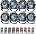 Rechargeable Strobe Light, 60 LED RGB Mini Stage Light, 30W Battery Powered Strobe with Remote & Sound- Activated Control Mode, LED Par Can for Party Home Band Bars, 8 Pack by DazzlingStageStageLights