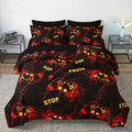 ZRNBAST Gamer Comforter Set Full Size, Red Gaming Bedding Set for Boys, Lightning Game Console Microfiber Bed Sets, 6 Pieces Teen Game Gamepad Bed in a Bag (Red,Full) by ZRNBAST