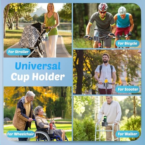 2-Pack Cup Holder for Walker: Wheelchair Cup Holder for Seniors and Adults - Image 6
