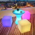 16 Inch Rechargeable LED Color Changing Cube Chair Light, Waterproof RGB Color Changing LED Light Cube Seat Stool Side Table w/Remote for Party Mood Lamp Night Romantic Decorative Lighting by SanBouSi