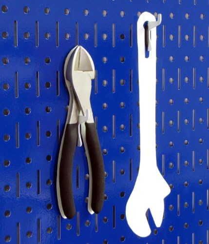 Wall Control Narrow Pegboard Rack 8in x 32in Blue Metal Pegboard Runner Tool Board - Image 6