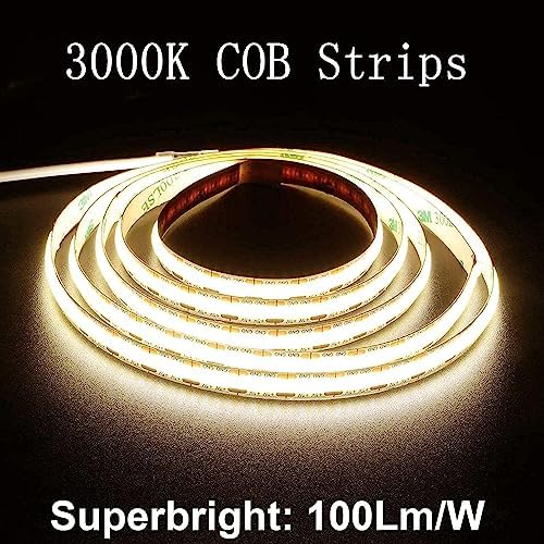 4.9ft LED Strip Lights Dimmable, 5V Warm White Plug in USB COB String - Image 6