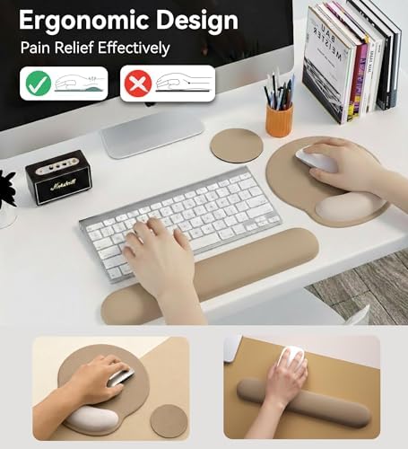 Mouse Pad with Keyboard Wrist Rest,Ergonomic Mousepad Support Set - Image 3