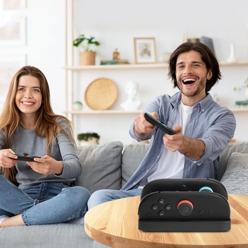 Mini Charger Dock ForNintendo Switch 2 JoyCons Gaming Controllers - -JoyCons Remote Docking Charging Station Accessories (Black) - Image 5