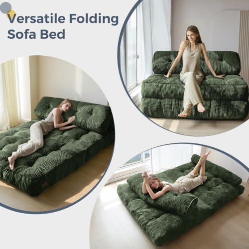 MAXYOYO Folding Sofa Bed, Convertible Chair Bed with Pillow - Image 3