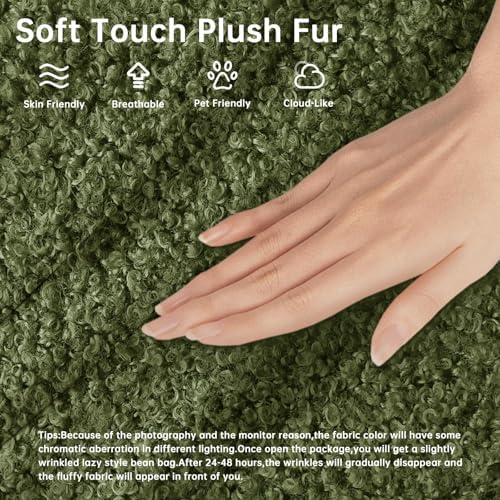 WHGBJA Giant Bean Bag Chair for Adults, Comfy Beanbag with Memory Foam | Floor Sofa Chair for Gaming, Reading, Bedroom, Living Room, Boneless, Ergonomic - Image 3