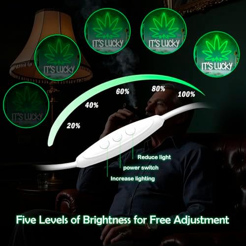 Leaf Weed Neon Sign Dimmable LED Green Neon Light for Wall Decor - Image 6