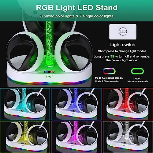 FASTSNAIL RGB Charging Stand & Storage Station for PS VR2 - Light White - Image 2