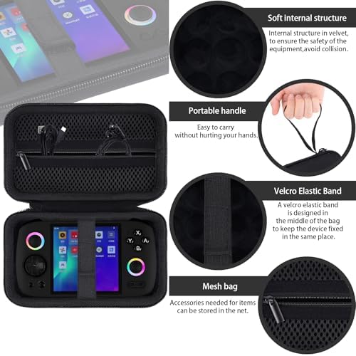 khanka Case for Anbernic RG Cube Unisoc T820 Handheld Game Console,Black - Image 4