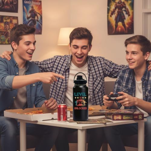 18th Birthday Gifts for Boys, Happy 18th Birthday Gifts for Boys, Vintage 2008 Cheers To 18 Years Tumbler for Son Nephew Brother, Turning 18 Bday Gift for Him for Game Boy Water Bottle 32oz - Image 2