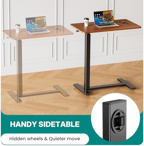 OLIXIS Overbed Table, Bedside Table, Mobile Standing Desk for Apartment - Image 6