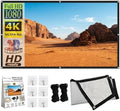 Metallic Anti Light Projector Screen Outdoor 4k HD 16:9 Projection Screen Indoor Portable Foldable Ambient Light Rejecting Daytime Wall Mount Wrinkle-Free Fast Setup for Home Theater (Slim#2, 84in) by Unknown