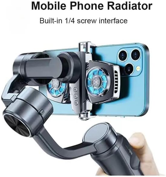 Phone Cooler for Tiktok Live Streaming, Mobile Gaming.Fast Cooling Cell Phone Refrigerator with Customized RGB Lighting, LED Temperature Display，Dual core Cooler - Image 4