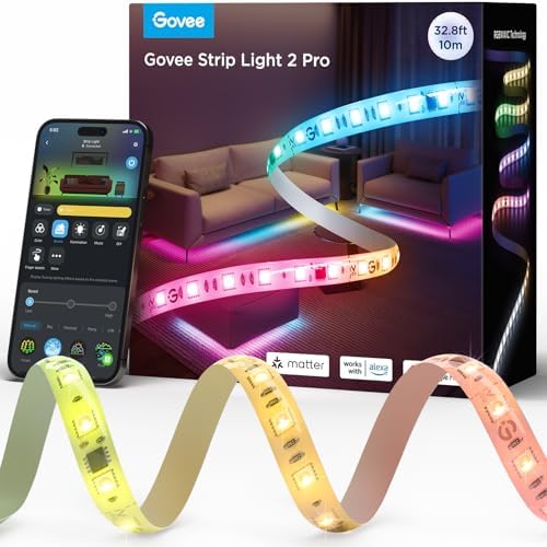 Govee RGBWWIC LED Strip Light 2 Pro 32.8ft, Smart Control, APP, WiFi by Unknown