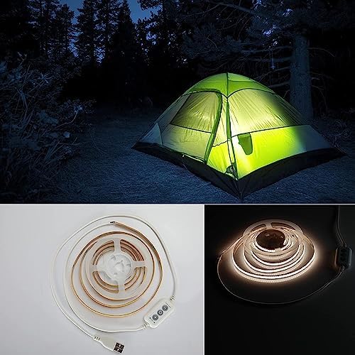 4.9ft LED Strip Lights Dimmable, 5V Daylight Plug in Sticky Rope Lighting - Image 5
