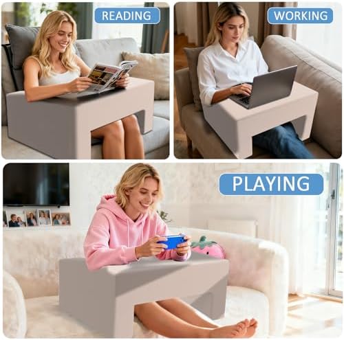 Lap Pillow Desk - Gaming Pillows for Lap, Multi-Functional Reading&Book Pillows and Machine Washable Desk Pillow for Napping, Work & Sofa Couch Use - Image 4