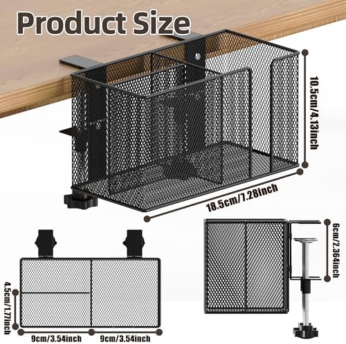 Metal Desk Cup Holder, Fits up to 40oz Cups - Anti-Spill Clip-On Table Cup Holder, Sturdy and Easy to Clamp, Clip-On Cup Holder for Table, Bed, Chair, Gaming Desk, Bottles, Drinks - Image 5