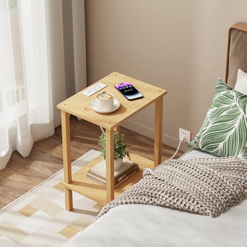 TUTOTAK End Table with Charging Station, Side Table Set of 2, Nightstand - Image 4