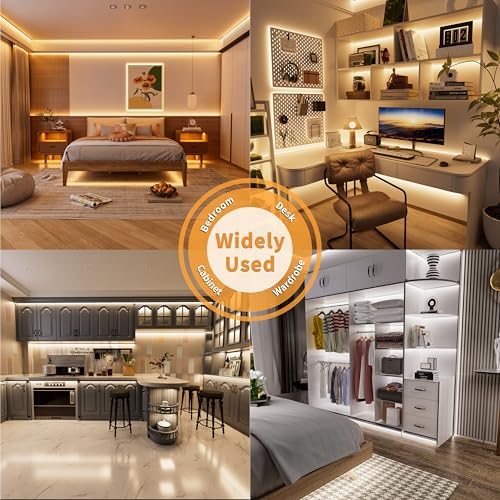 PAUTIX 5V USB CCT Tunable COB LED Strip Lights 6.56ft/2m,1280LEDs 1200lm 2700K-6500K Dimmable CRI85+ with RF Remote TV Backlight,Flexible Under Cabinet Tape Light for Bedroom,Kitchen,Home DIY Lighting - Image 7